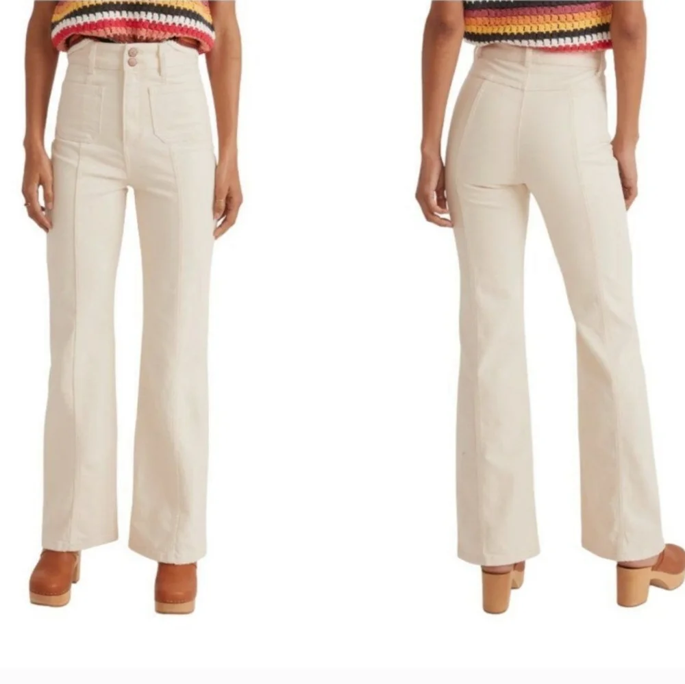 NEW‎ Marine Layer Archive Mariah Flare Pant Beige Size 10